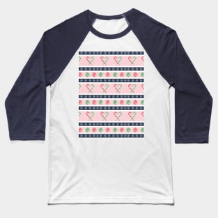 Christmas Candy stripes Baseball T-Shirt